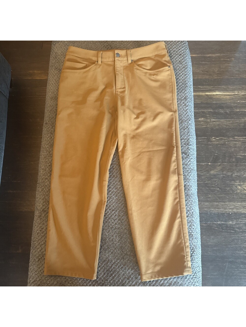 Lululemon ABC Crop Brown Pants Mens 33x26 Textured Shock Chord Relaxed lm5AHUS